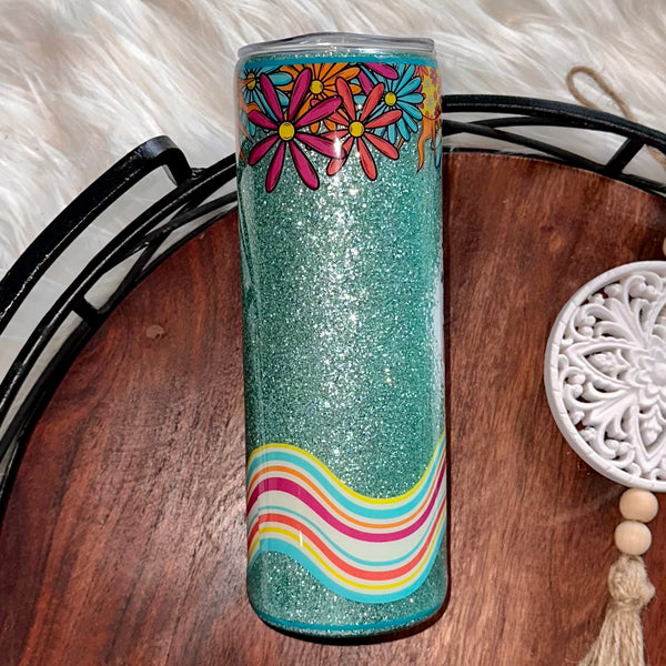 Stay Trippy Little Hippie Waves Tumbler - 20 oz In stock