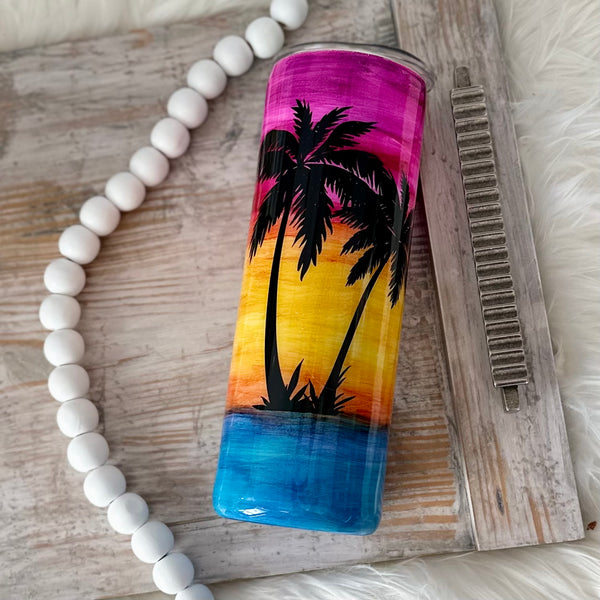 Summer Days & Beach Waves Tumbler - 20 oz In Stock