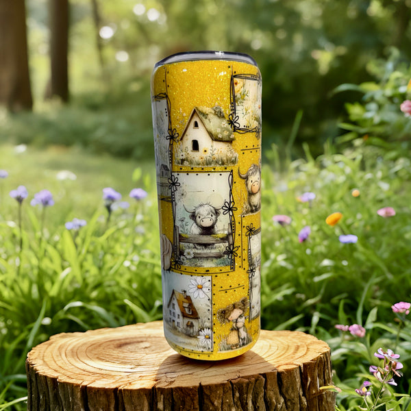 Highland Pasture Dreams Patchwork Tumbler - 20oz In stock