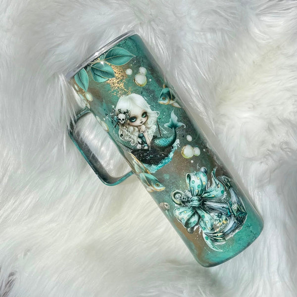 Mermaid Tumbler - 20oz handle In Stock
