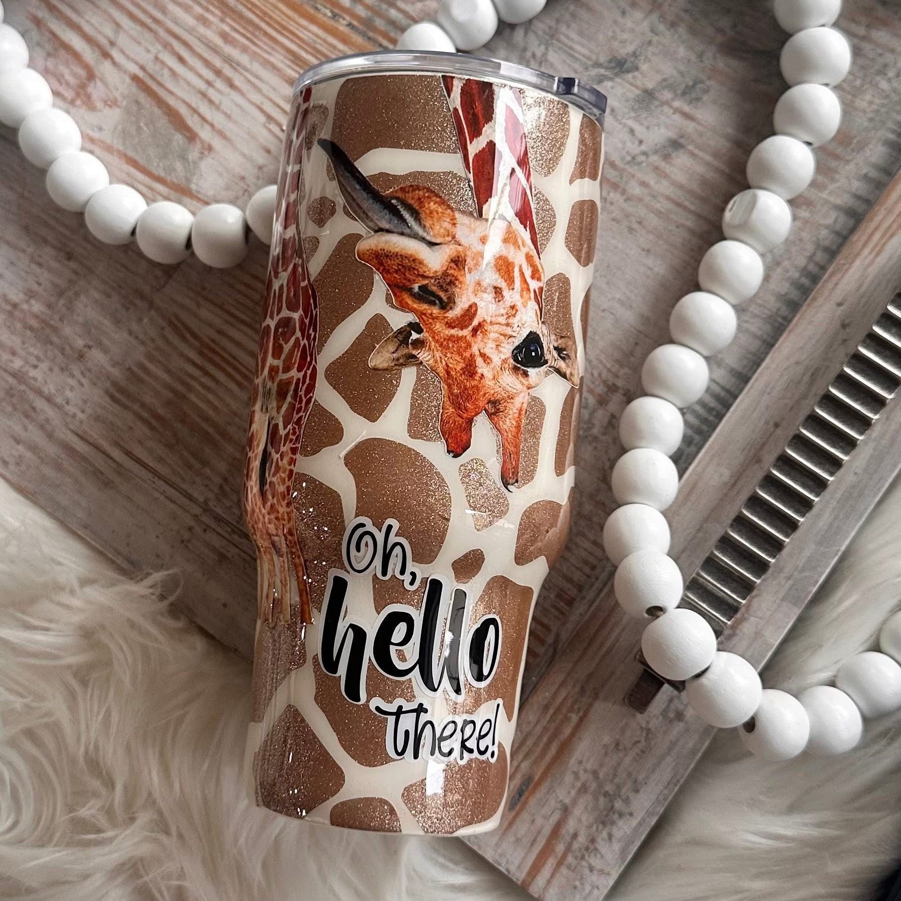 Oh Hello There Giraffe Tumbler - 24oz In Stock