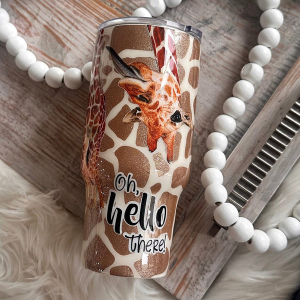 Oh Hello There Giraffe Tumbler - 24oz In Stock