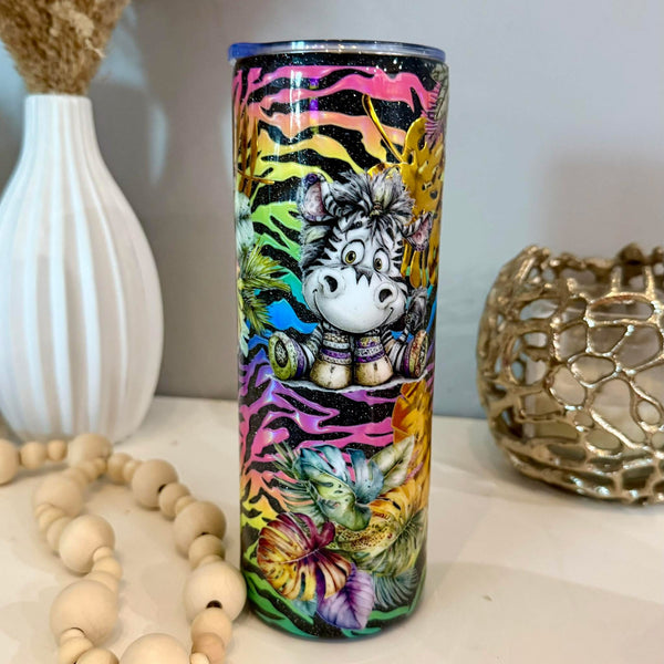 Neon Zebra Tumbler - 20oz in stock