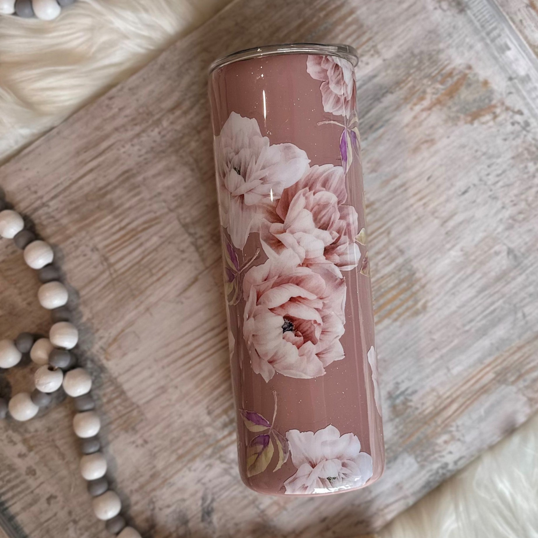 Vintage Peonies Tumbler - 20 oz In Stock