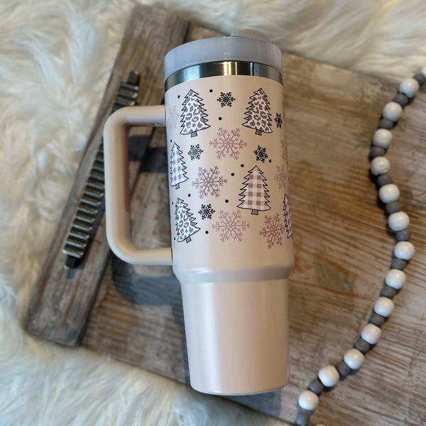 Travel Mug with Handle - 30 oz (Multiple Designs & Colors) In Stock