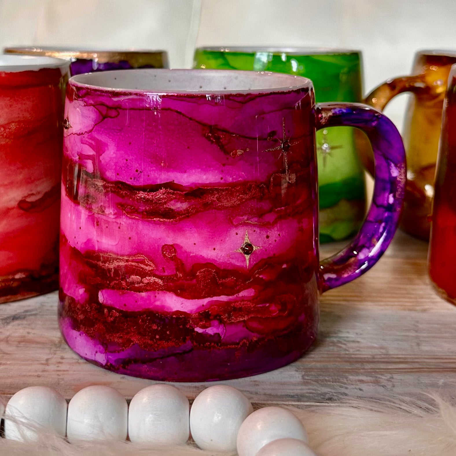 *Watercolor Mugs (various colors) - 16oz In Stock