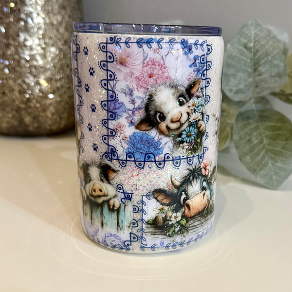 Peeping Farm Animals Patchwork Tumbler - 16oz mug In Stock