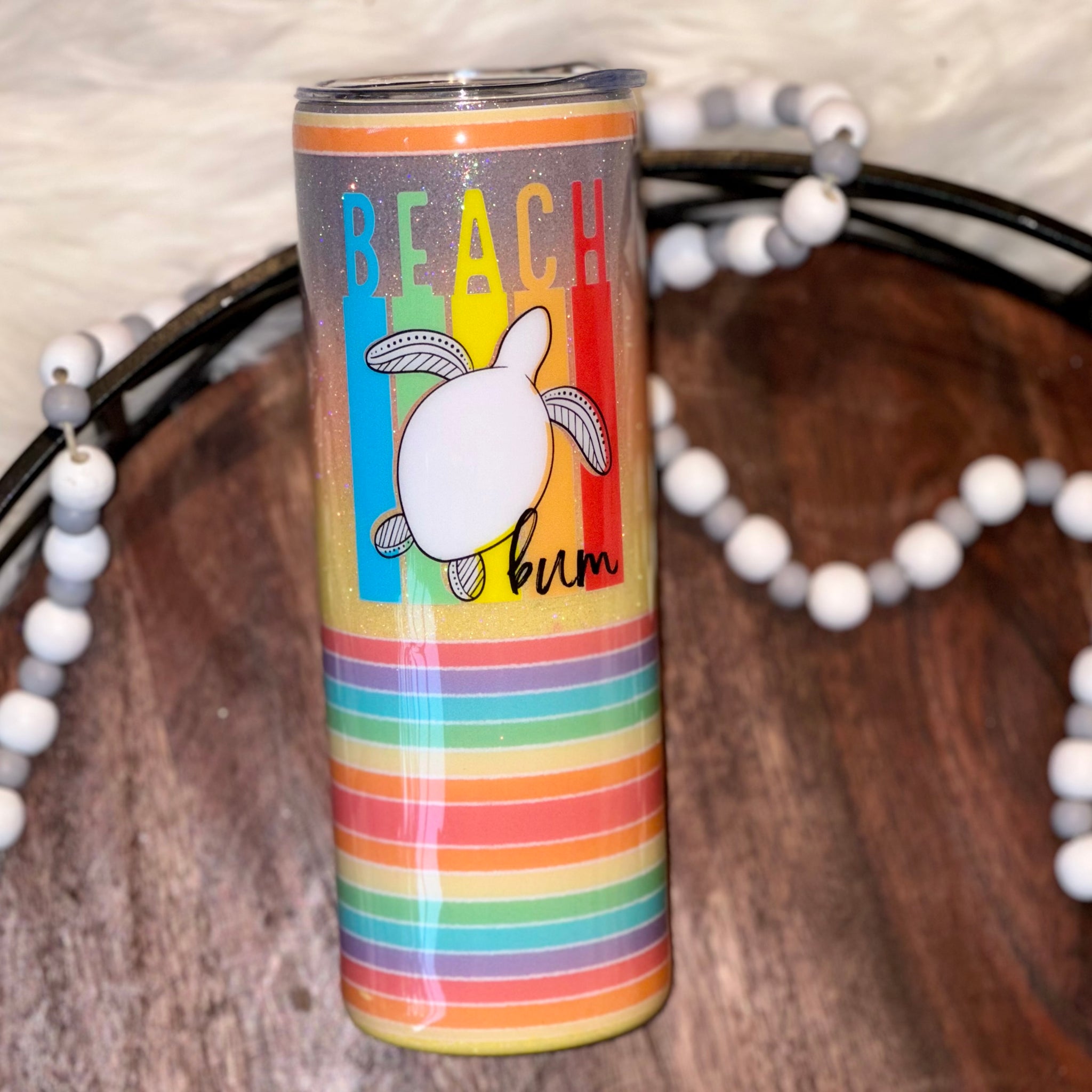 Beach Bum Retro Sunset Tumbler - 20 oz In Stock