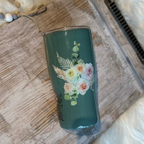 Boho Sage Tumbler - 20 oz In Stock