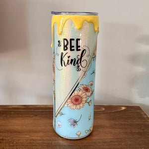 *Whimsical Bee Kind Sunflowers Tumbler - 20 oz In Stock