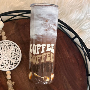 Coffee swirls Tumbler - 20 oz In Stock