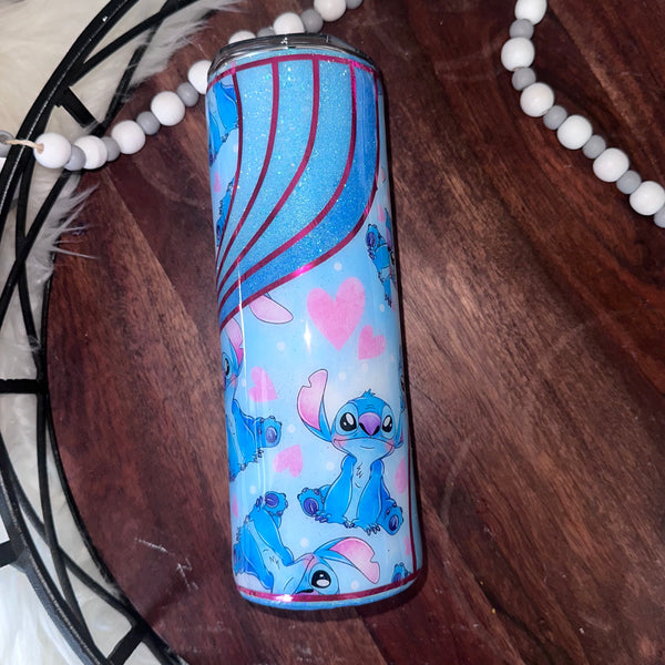 Blue Alien Swirl Tumbler - 20 oz In Stock