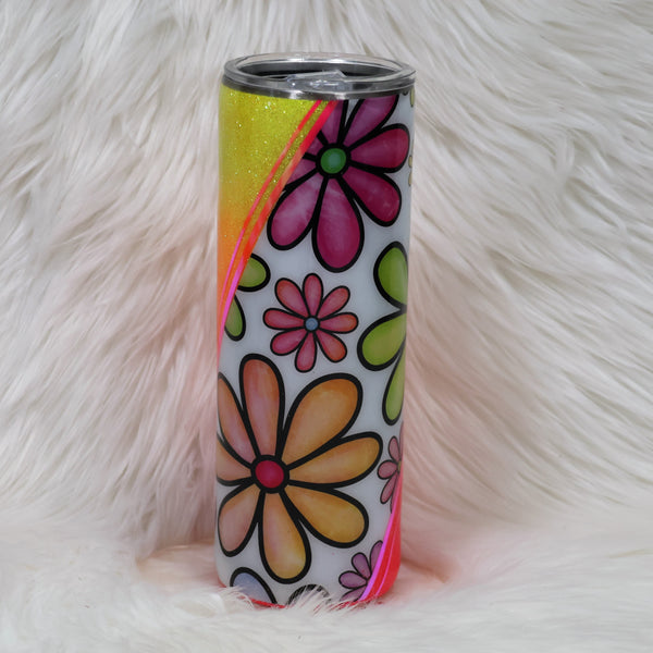 Daisy Summertime Neon Tumbler