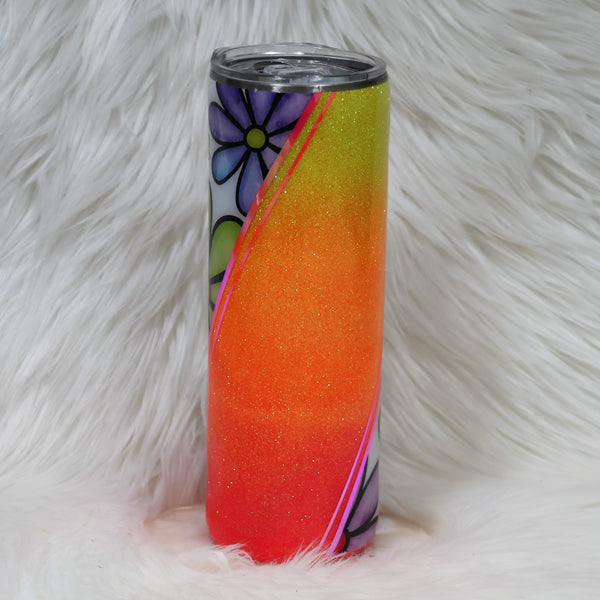 Daisy Summertime Neon Tumbler