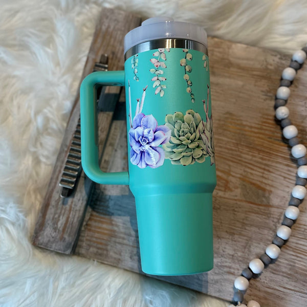 Travel Mug with Handle - 30 oz (Multiple Designs & Colors) In Stock