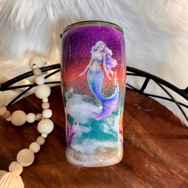 Mermaid in the Sea Tumbler - 20 oz In Stock