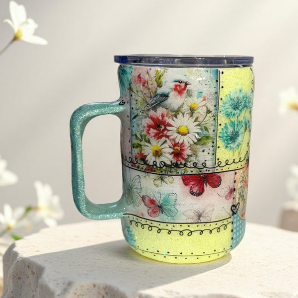 Wonderfully Made Patchwork Tumbler - 16oz In stock