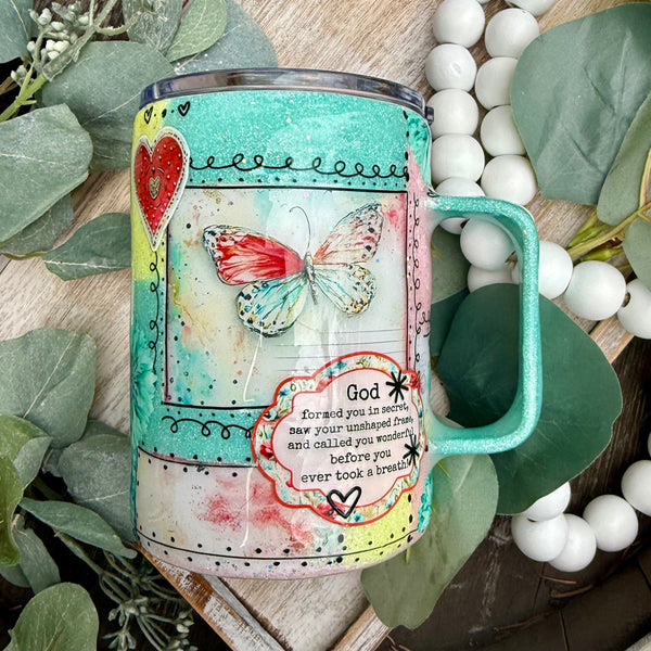 Wonderfully Made Patchwork Tumbler - 16oz In stock