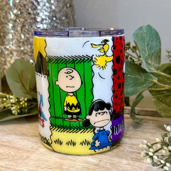 Peanuts Patchwork Tumbler -12oz Mug In stock
