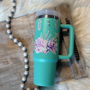 Travel Mug with Handle - 30 oz (Multiple Designs & Colors) In Stock