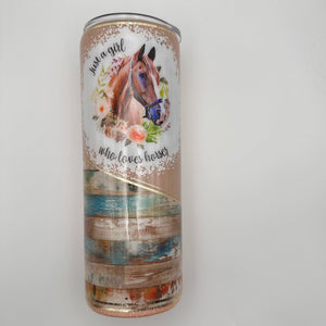 Girl Who Loves Horses Tumbler - 20 oz In Stock