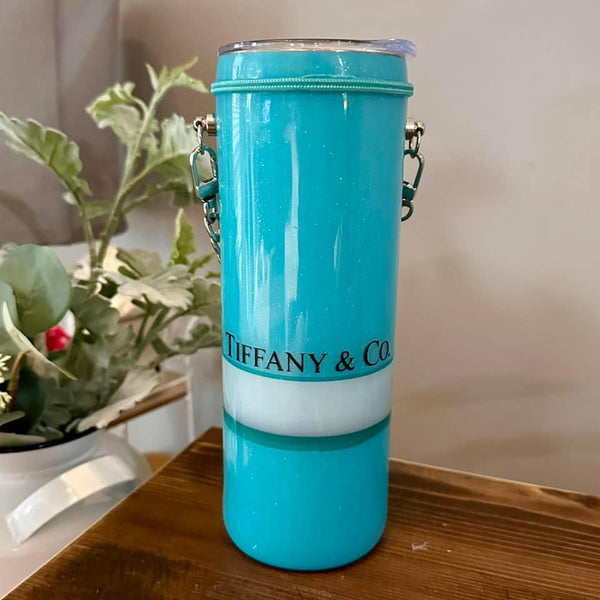 Turquoise Bow Purse Tumbler - 20 oz In Stock