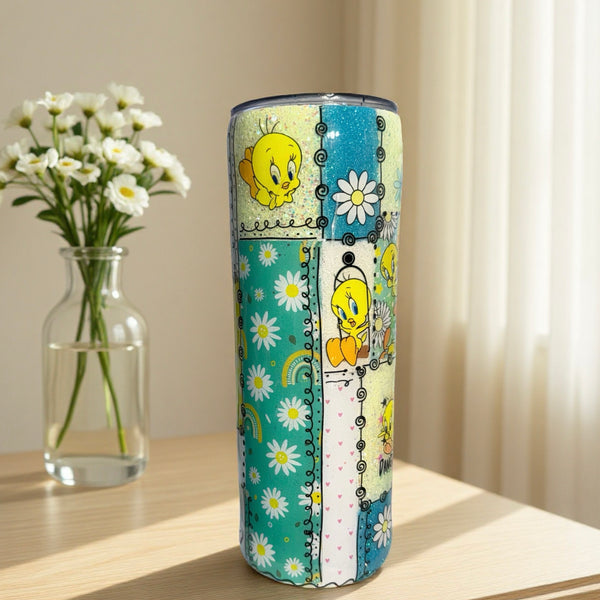 Tweety Patchwork Tumbler - 20oz In Stock
