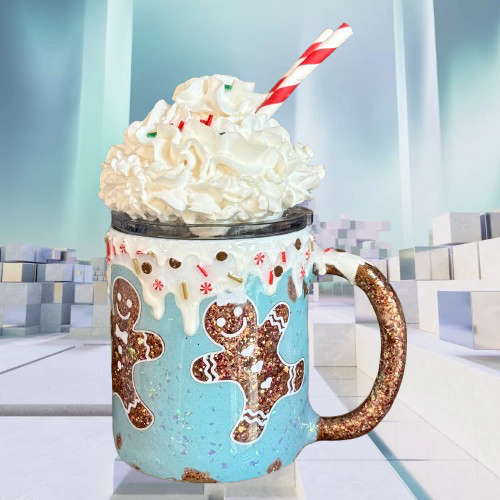 Gingerbread Mug/faux topper - In stock