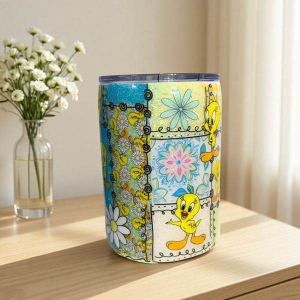 Tweety Patchwork Tumbler - 16oz mug In Stock