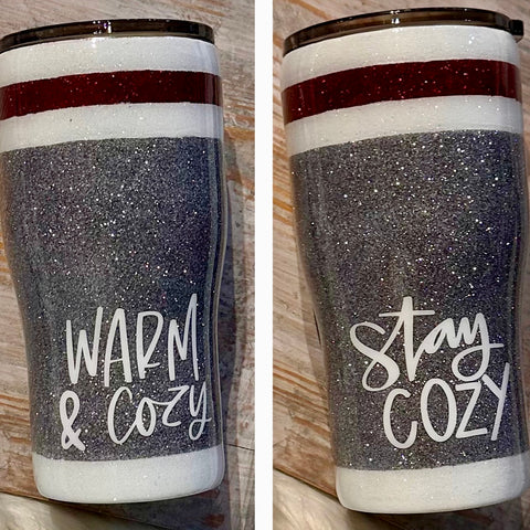 Sock Monkey - Stay Cozy / Warm & Cozy Tumblers - 20oz In Stock