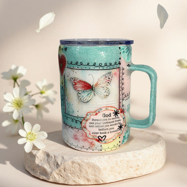 Wonderfully Made Patchwork Tumbler - 16oz In stock