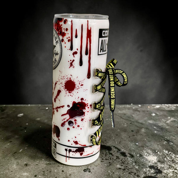 Crime lace up runner Tumbler - 20oz in stock