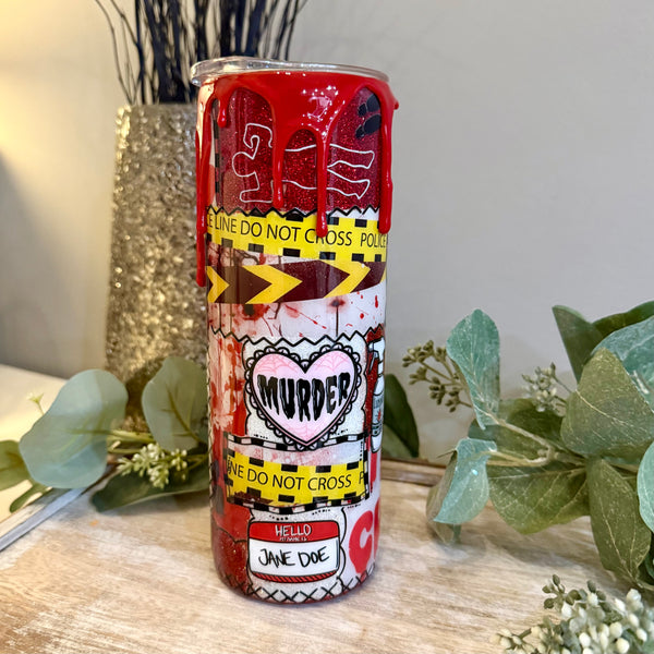 Crime Junkie Patchwork Tumbler - 20oz in stock