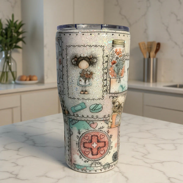 Nurse Patchwork Tumbler - 20oz In Stock