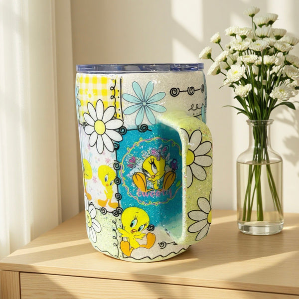 Tweety Patchwork Tumbler - 16oz mug In Stock