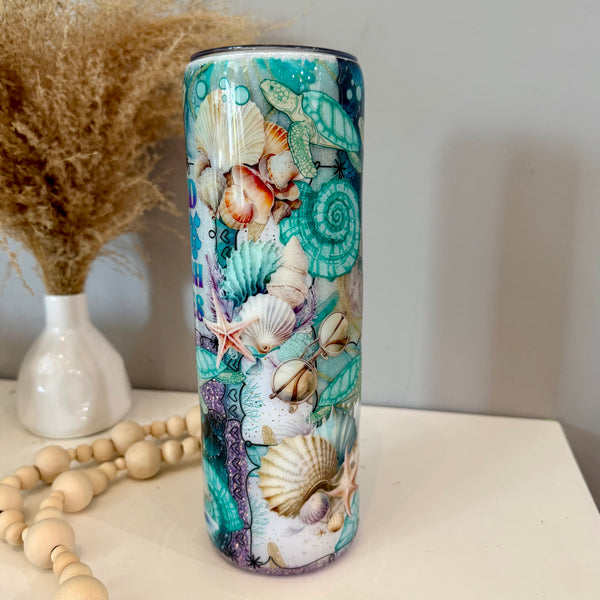 Mermaid Kisses Patchwork Tumbler - 30oz In stock