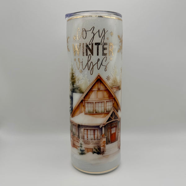 Cozy Winter Vibes Tumbler - 20oz In Stock