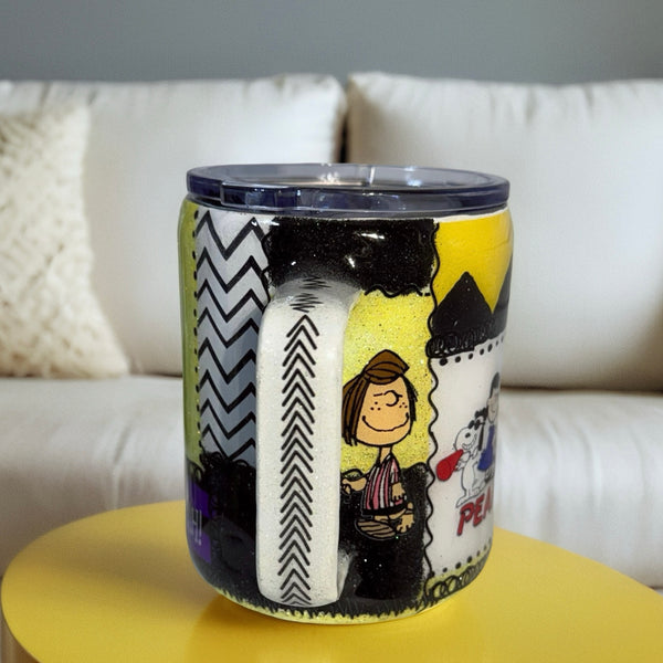 Peanuts Patchwork Tumbler -12oz Mug In stock