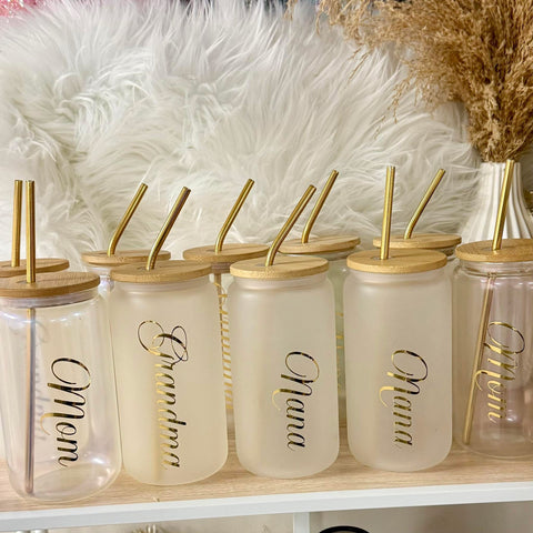 Libbey Glass with Gold mom/grandma/nana