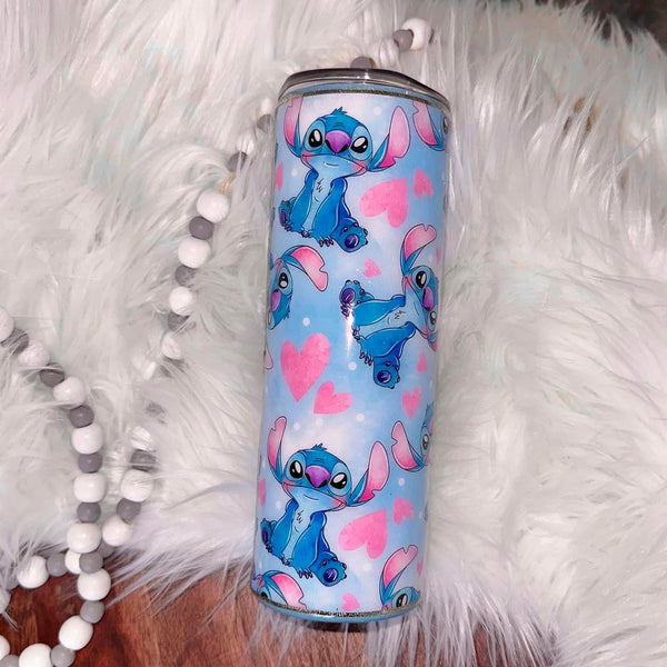 Blue Alien Split Tumbler - 20 oz In Stock