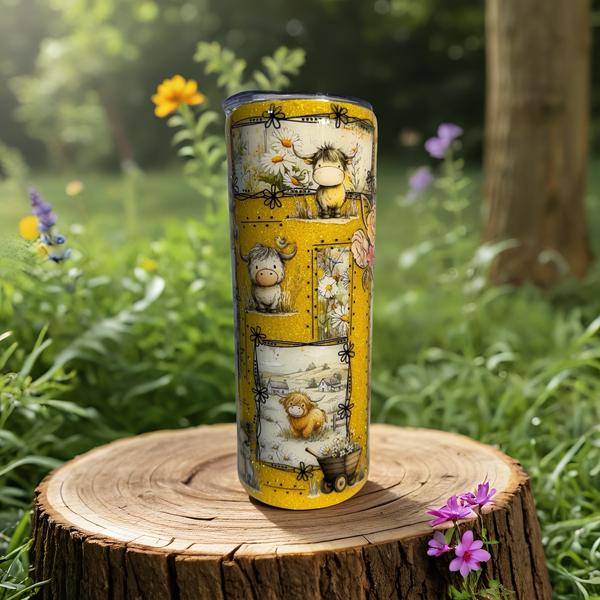Highland Pasture Dreams Patchwork Tumbler - 20oz In stock