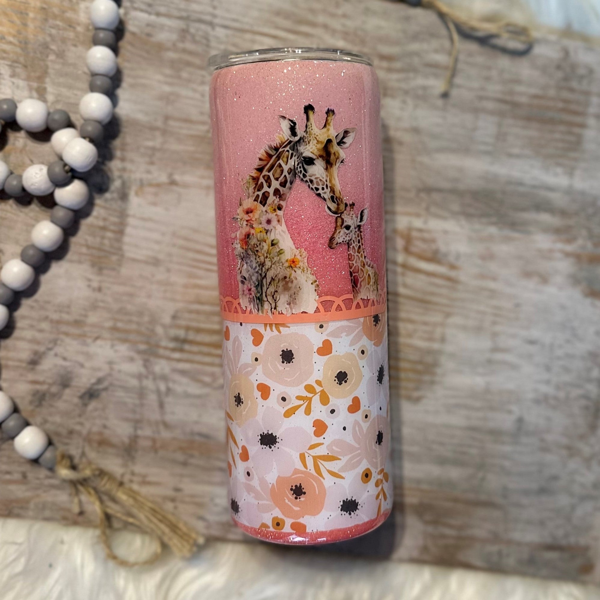 Giraffe Mama & Baby Tumbler - 20 oz In Stock