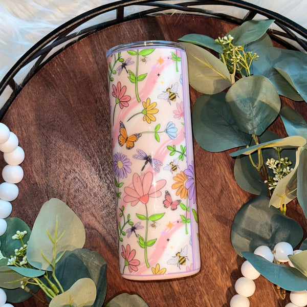 Spring Flowers Tumbler - 20 oz In Stock