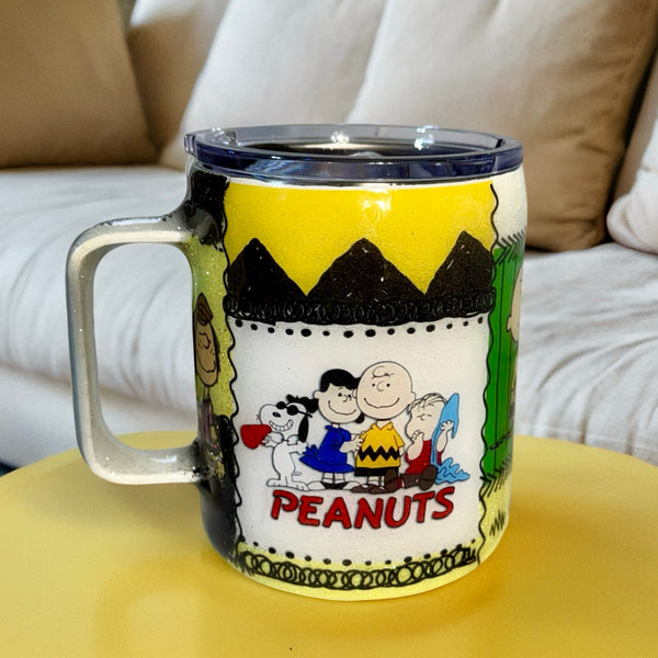 Peanuts Patchwork Tumbler -12oz Mug In stock