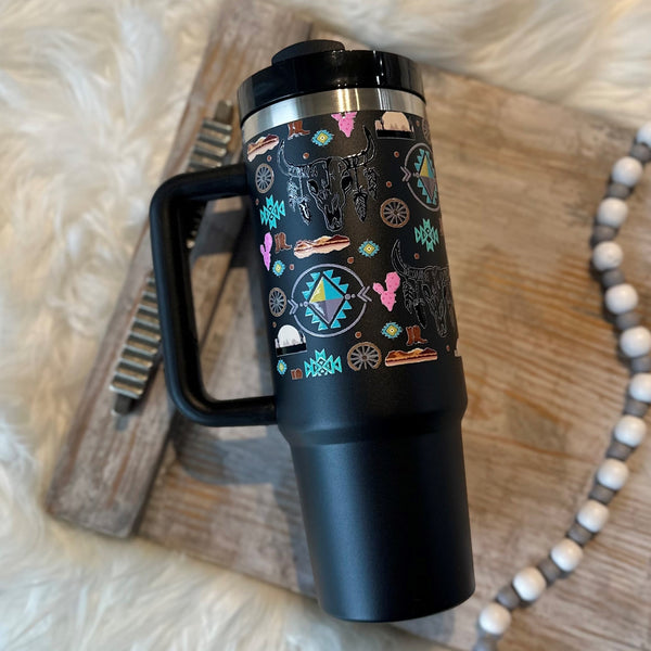 Travel Mug with Handle - 30 oz (Multiple Designs & Colors) In Stock