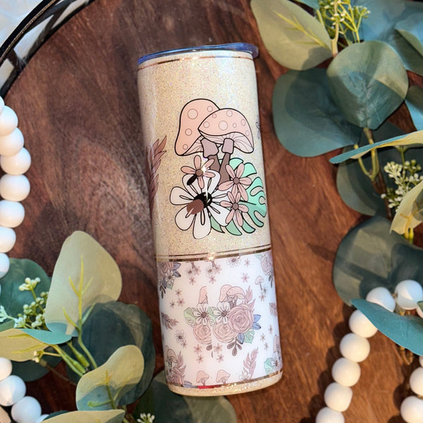 Fairytale Mushrooms Tumbler - 20 oz In Stock