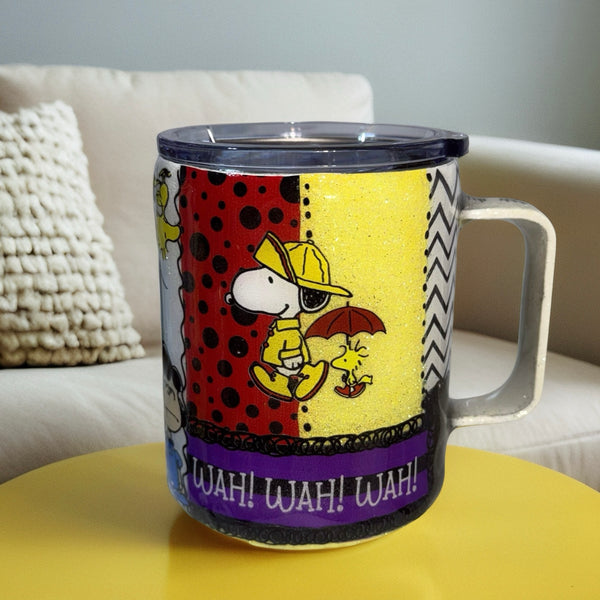 Peanuts Patchwork Tumbler -12oz Mug In stock