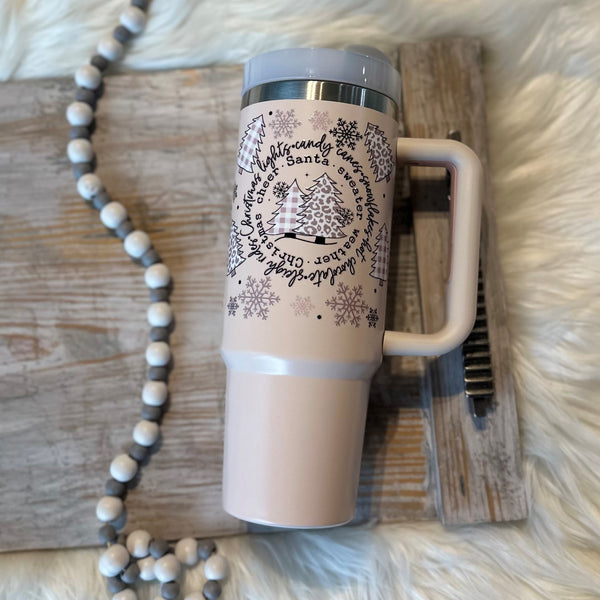 Travel Mug with Handle - 30 oz (Multiple Designs & Colors) In Stock