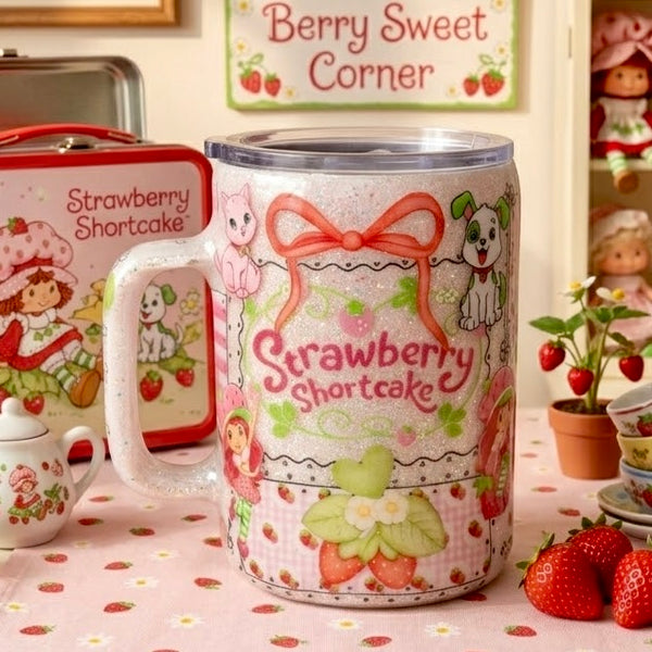 Strawberry Shortcake Patchwork Tumbler - 16oz mug In Stock