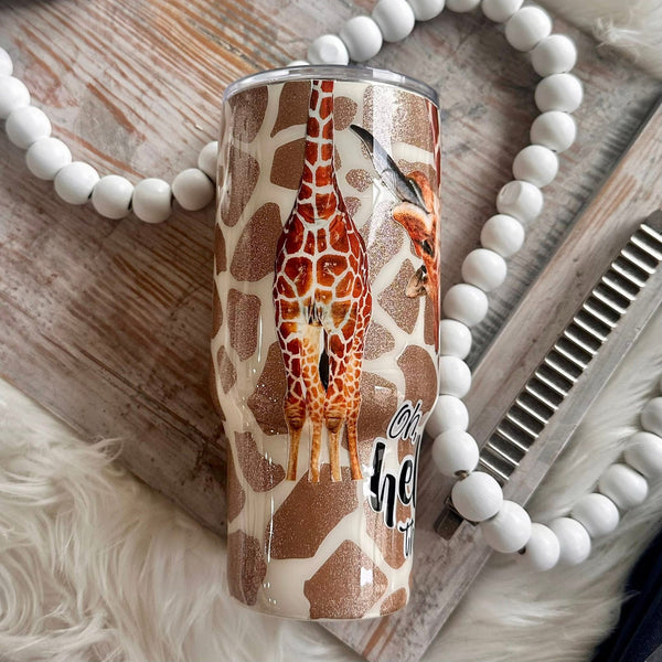 Oh Hello There Giraffe Tumbler - 24oz In Stock